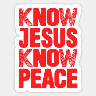 Know Jesus Know Peace Sticker